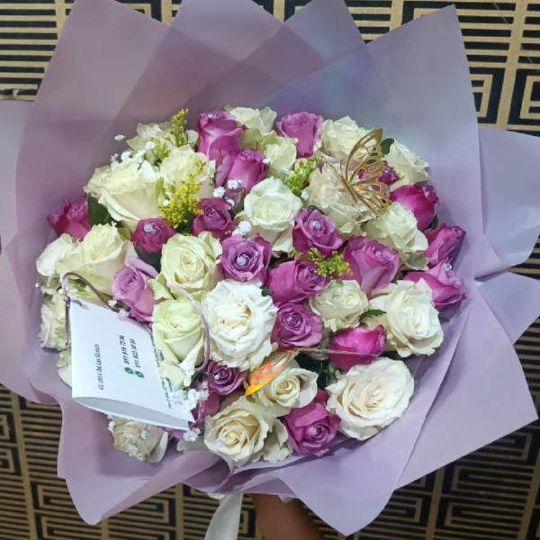 Ramo de Rosas en tonos Lilas