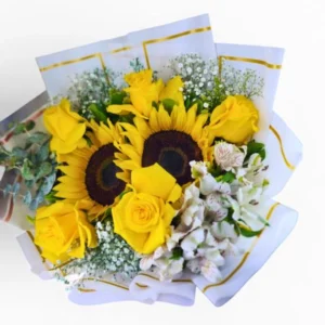 Ramo de Girasoles y Rosas Amarillas