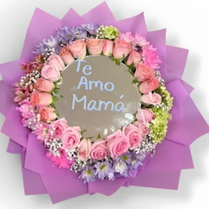 Corazón Floral "Te Amo Mamá"